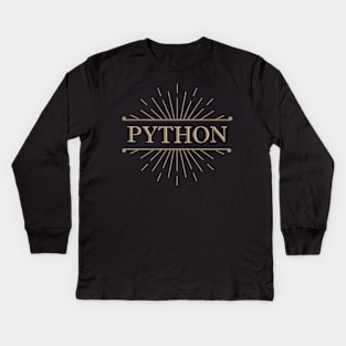 Python Vintage Design Kids Long Sleeve T-Shirt